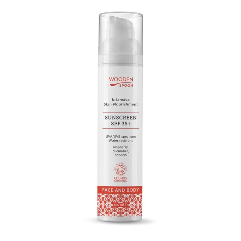 WoodenSpoon Opaľovacie mlieko na telo a tvár SPF 35+, 100 ml