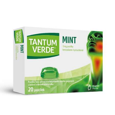 Tantum Verde Mint tvrdé pastilky s mentolovou príchuťou 20ks