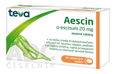 Aescin protizápalová látka 30 tabliet