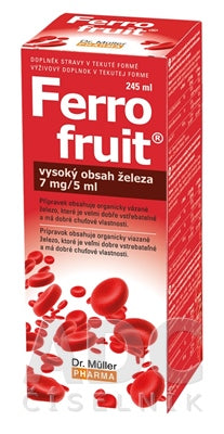 Dr. Müller Ferro fruit Sirup s vysokým obsahom železa 245 ml sirup