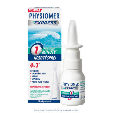 PHYSIOMER Express hypertonický nosný sprej 20 ml