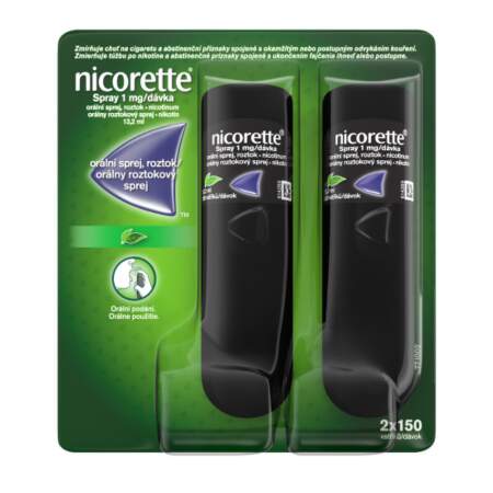 Nicorette Spray 1 mg/dávka aer.ora.2 x 13,2 ml/150dávok