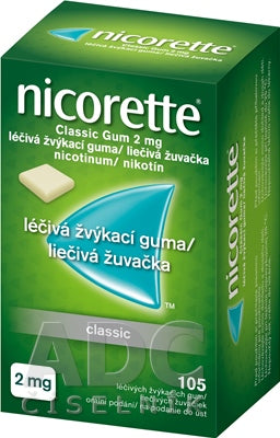 Nicorette žuvačky 2mg 105ks