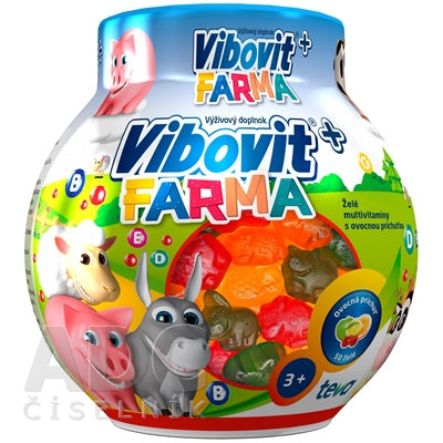Vibovit+ Farma želé multivitamíny ovocná príchuť 200 g