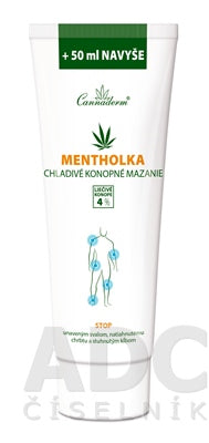 Cannaderm Mentholka Chladivé konopné mazanie 250 ml masážny gél
