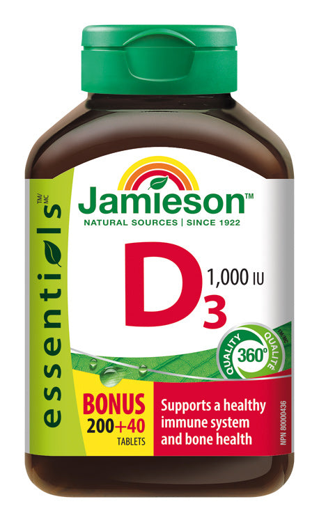 Jamieson Vitamín D3 1000 IU 240 tabliet