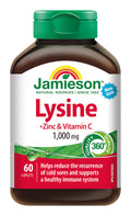 JAMIESON Lyzín 1 000 mg so zinkom a vitamínom C 60 tabliet