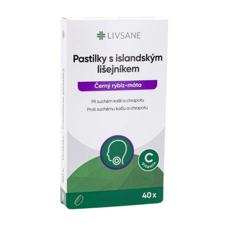 LIVSANE Pastilky s islandským lišajníkom 40 kusov