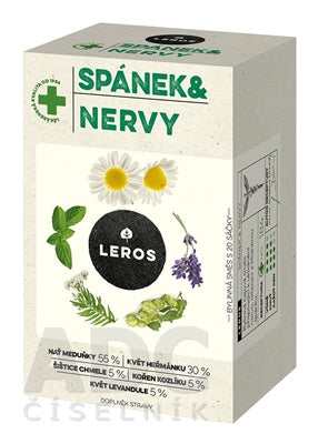 LEROS Spánok & nervy bylinný čaj 20 vrecúšok
