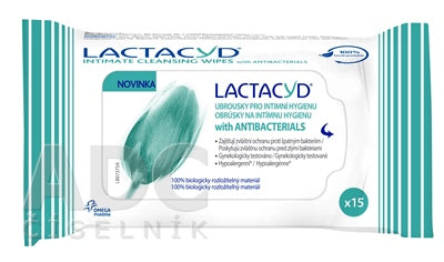 Lactacyd antibacterials obrúsky 15 ks