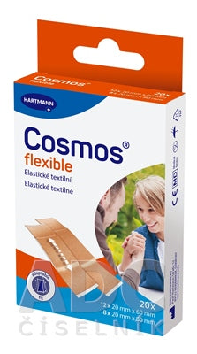 COSMOS Pružná náplasť na rany elastická textilná 20ks