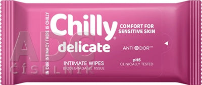 Chilly delicate Intimate Wipes intímne obrúsky pre citlivú pokožku 12 ks
