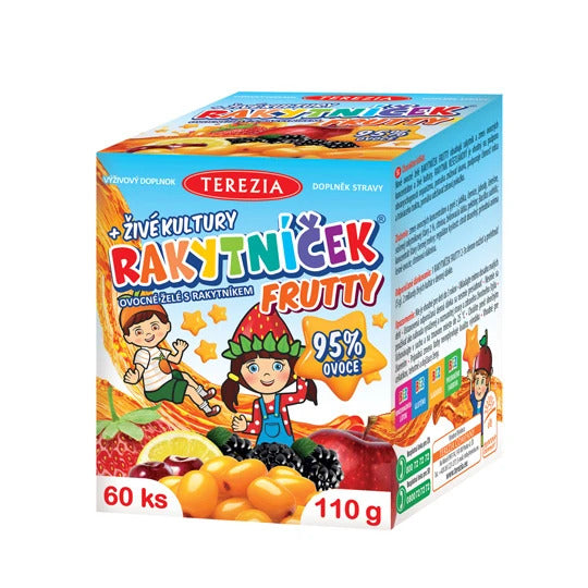 Terezia Rakytníček frutty ovocné želé s rakytníkom + živé kultúry 60 ks