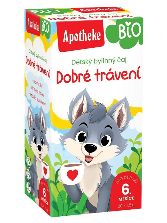 APOTHEKE-Bio detský čaj na dobré trávenie 20x1,5g