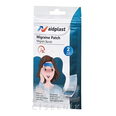 Aidplast náplasť na migrény 2 ks