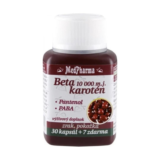 MEDPHARMA Beta karotén 10 000 m.j. pant. + PABA 37 kapsúl